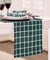 Plaid Table Runner 36 Inches - 100% Pure Linen Windowpane Dark Green Short Table Runner 14 x 36 Inch Ideal for Dresser and Coffee Tables